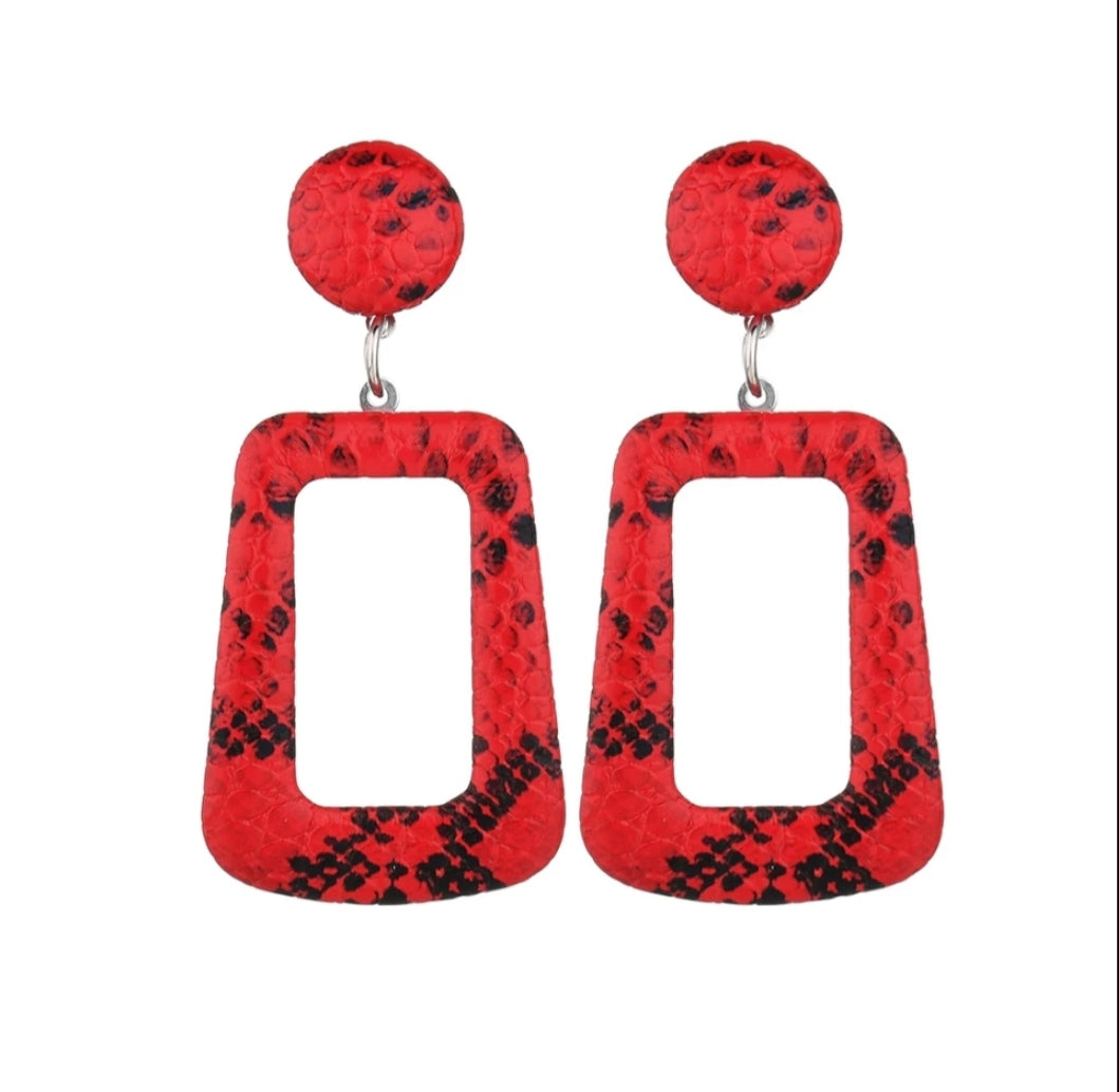 Python Print Rectangle Earrings