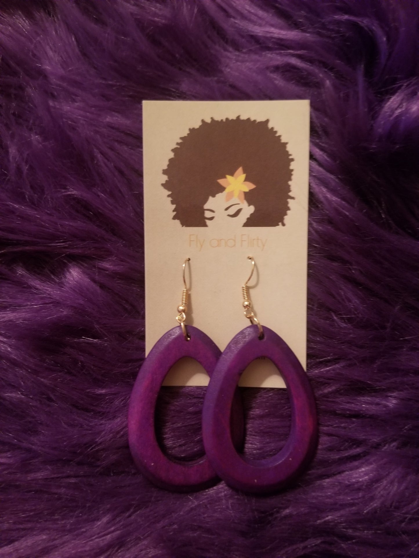 Wood Drop Earrings