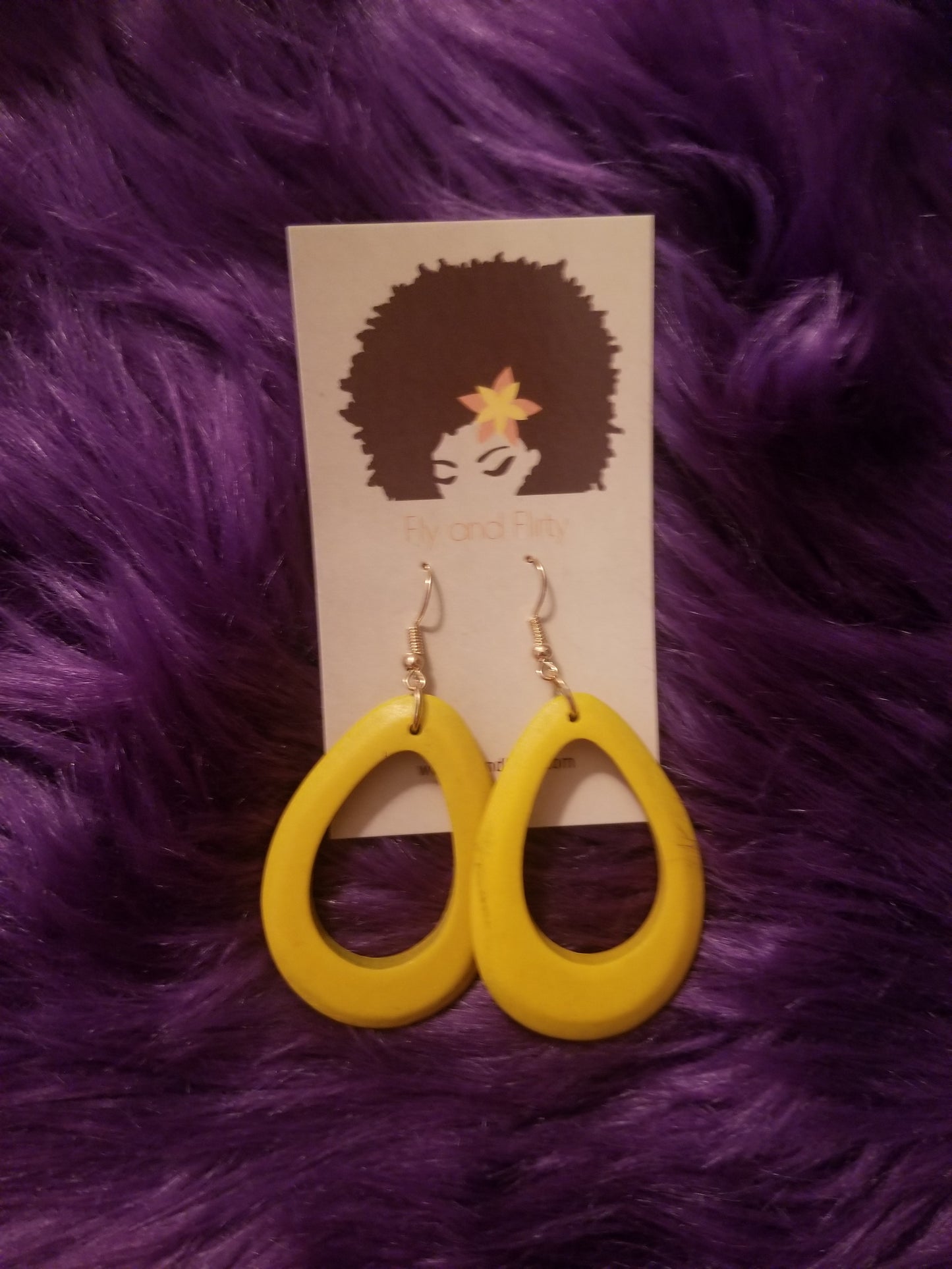 Wood Drop Earrings
