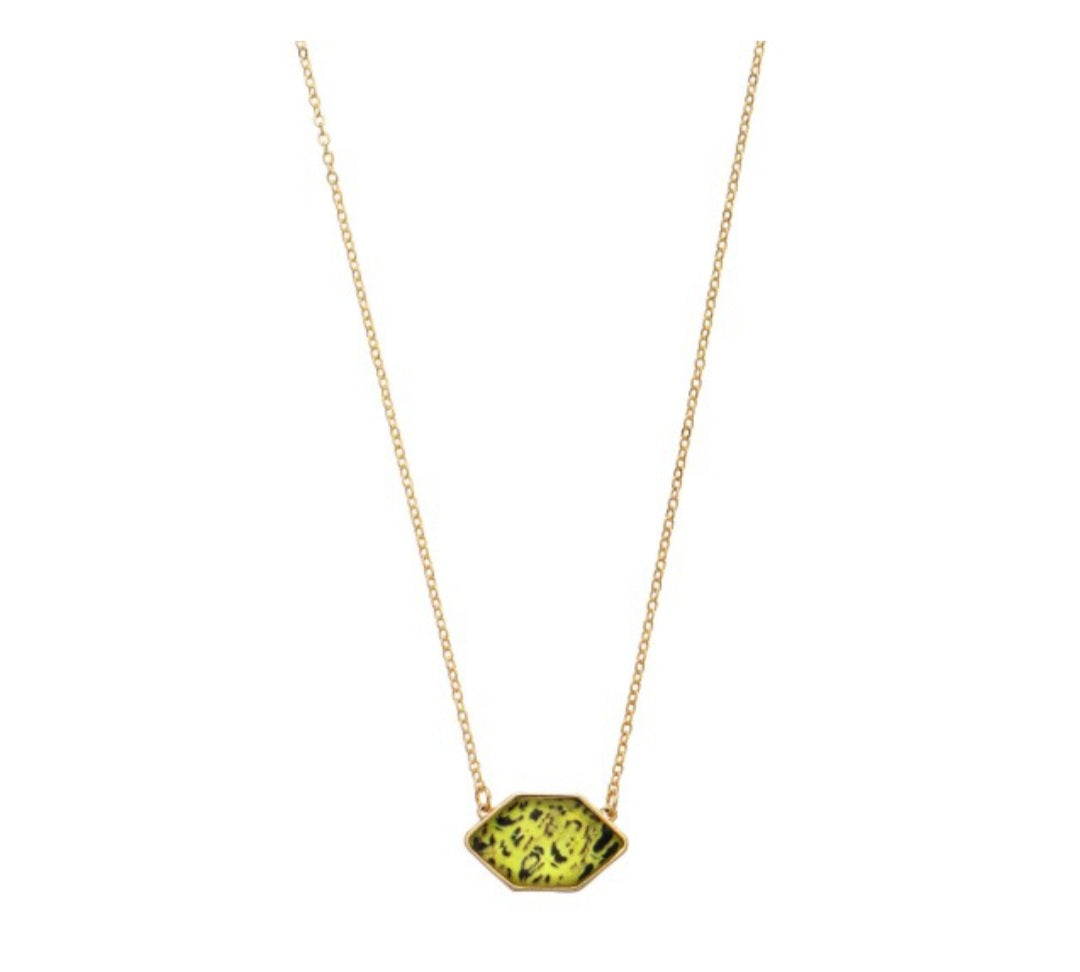 Crystal Animal Print Pendant Necklace