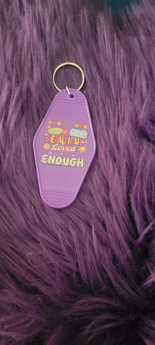 I Am Confident Smart Beautiful Keychain