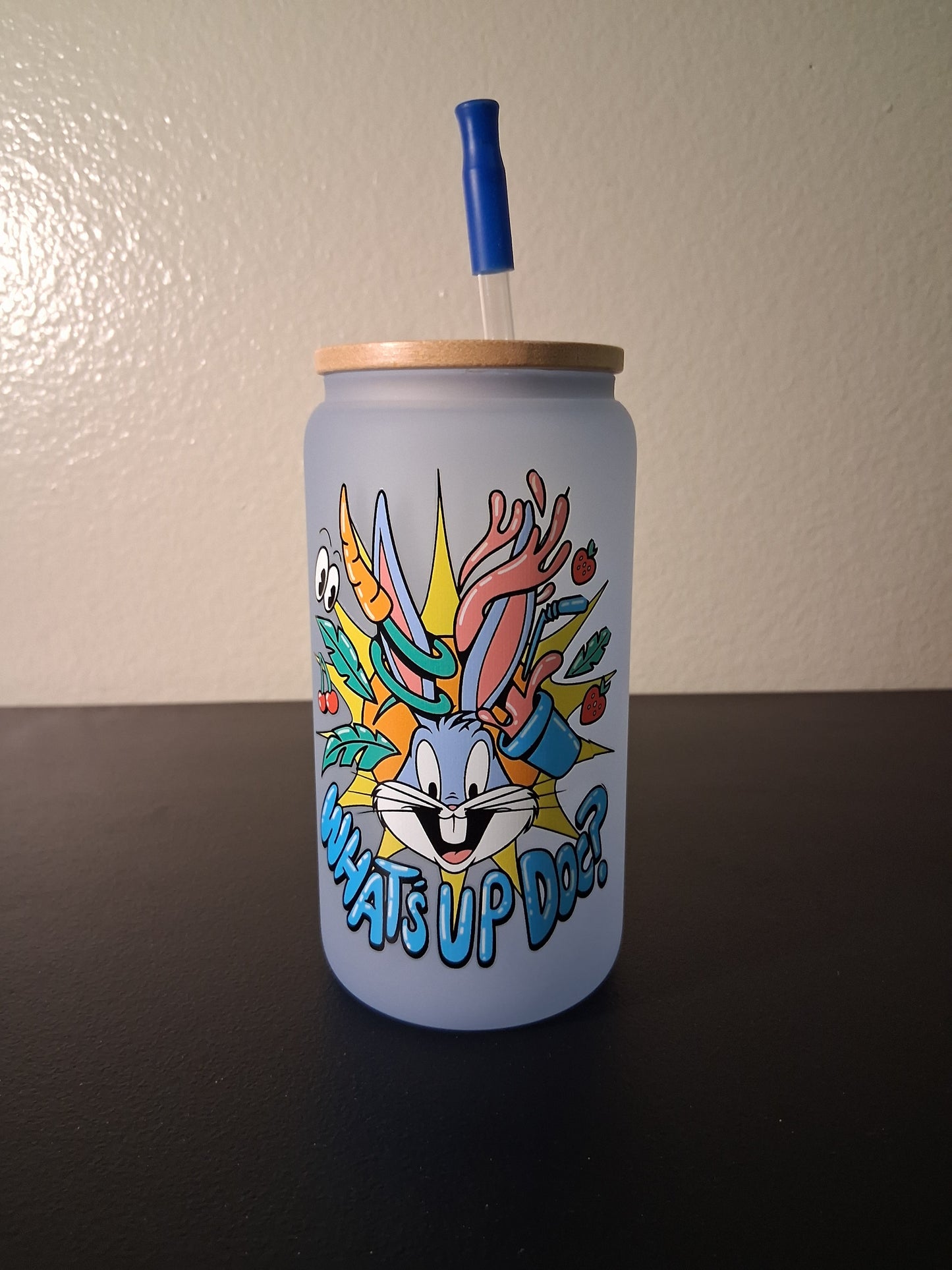 What's Up Doc Blue Frosted Tumbler