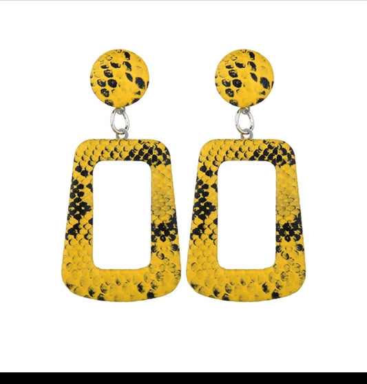 Python Print Rectangle Earrings
