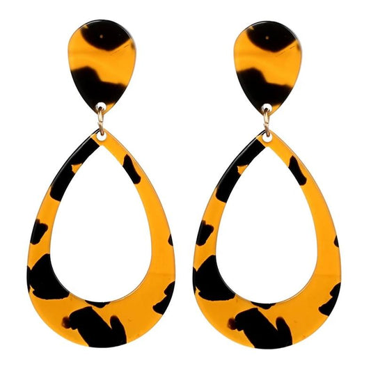 Animal Print Tear Drop Earring - Fly and Flirty