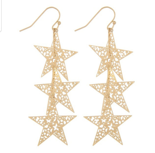 Tri Star Earrings