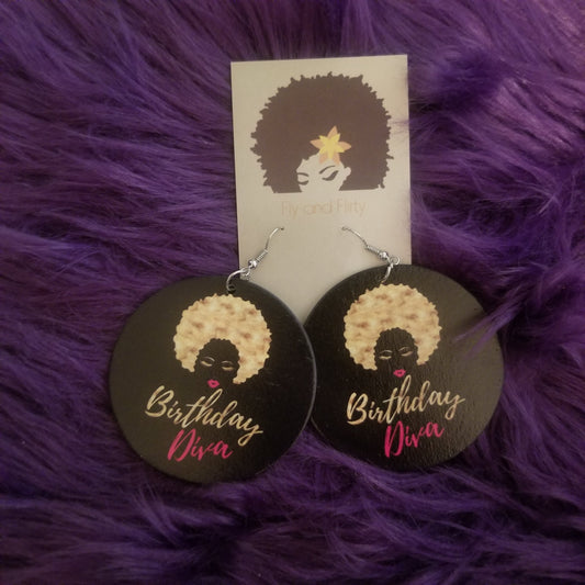 Birthday Diva Earrings - Fly and Flirty