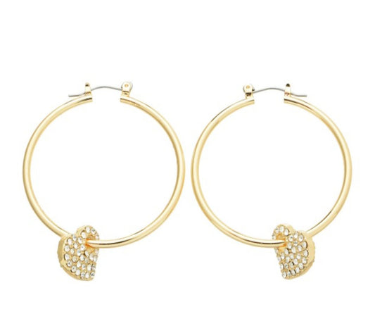 Hoop and Heart Earring