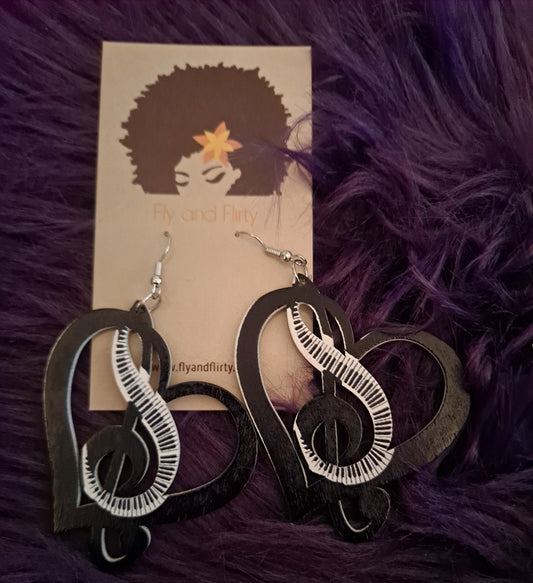 Piano Love Notes Earrings
