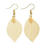 Filigree Leaf Drop Earrings