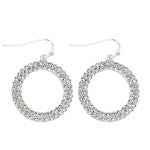 Rhinestone Circle Drop Earrings